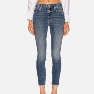 NEW MOTHER high waisted the looker ankle fray Walking on Coals blue skinny 23